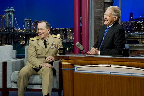 David Letterman on 'The Late Show with David Letterman' in New York