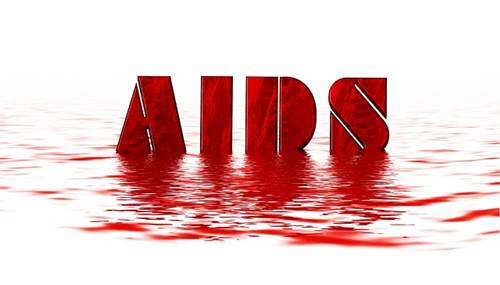 AIDS Sign in Red Color