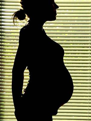 Silhouette of a Pregnant Woman